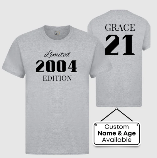 Custom Name and Year Birthday Tshirt