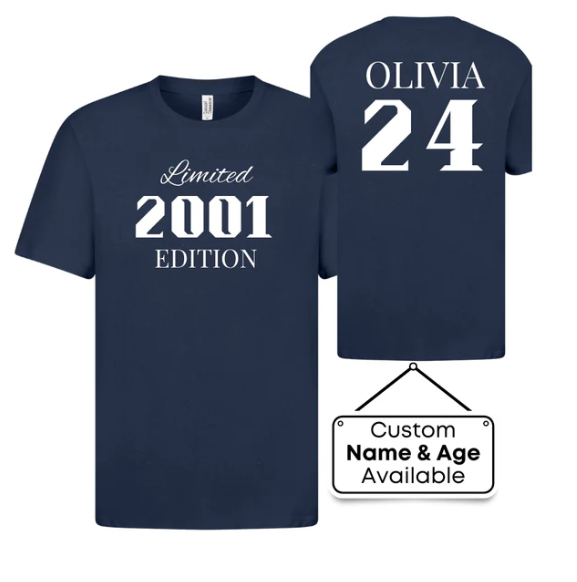 Custom Name and Year Birthday Tshirt