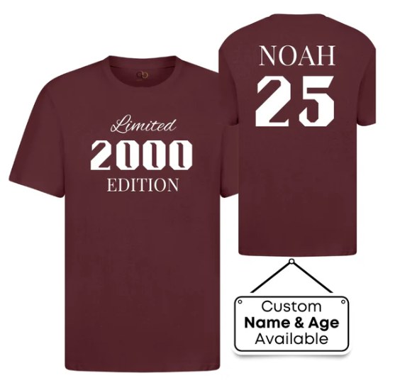 Custom Name and Year Birthday Tshirt