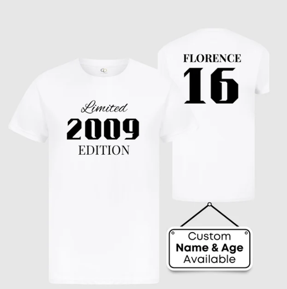 Custom Name and Year Birthday Tshirt