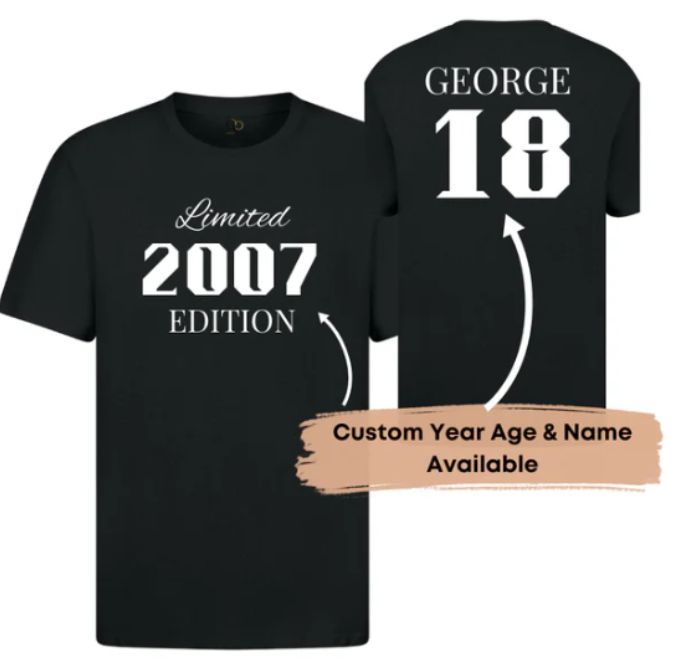 Custom Name and Year Birthday Tshirt